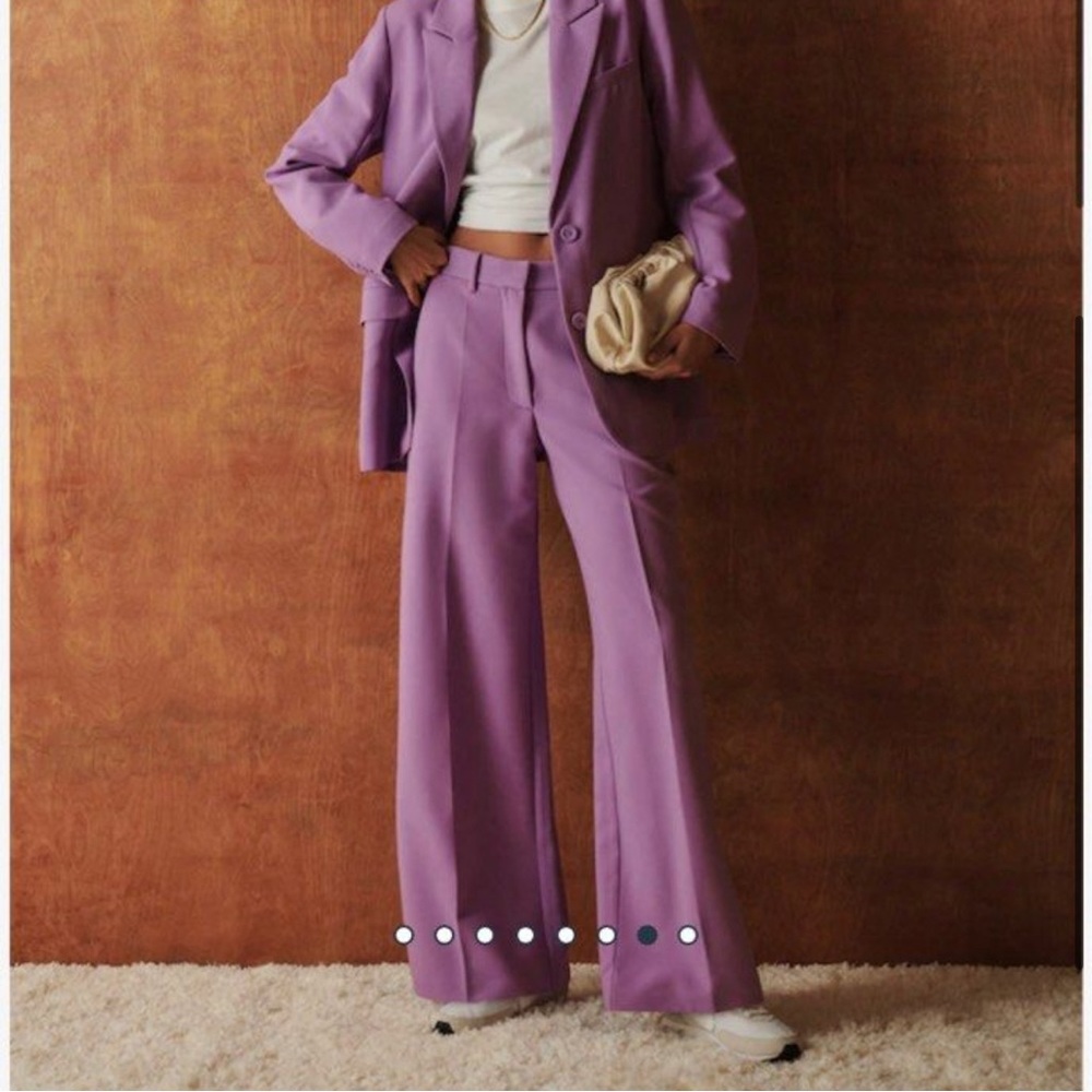 Abercrombie & Fitch Purple Tailored Ultra Wide Leg Pants